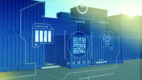 Concept of futuristic logistics Stock Illustration