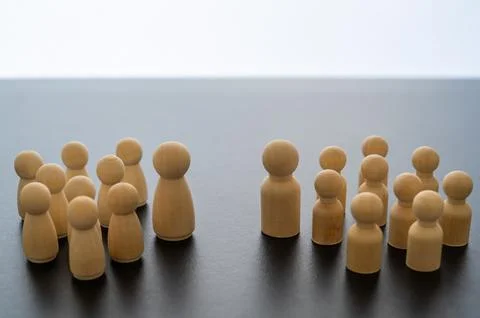 Concept of gender difference, males versus females. Stock Photos