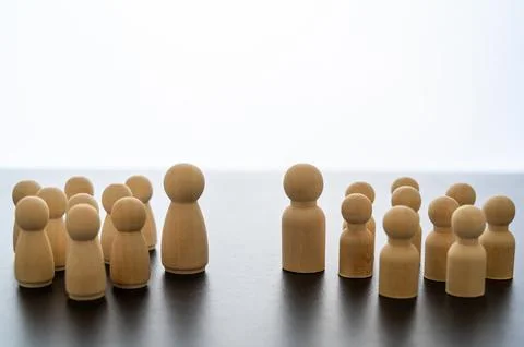 Concept of gender difference, males versus females. Stock Photos