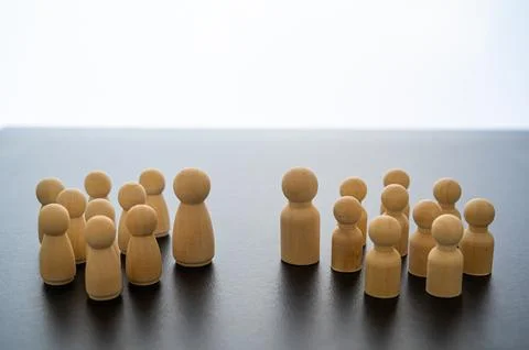 Concept of gender difference, males versus females. Stock Photos