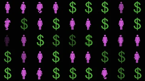 Concept for Gender Inequality Stock Footage 132630423