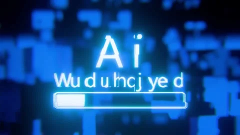 Concept of generative content. Phrase "artificial intelligence generation Stock Footage 340910285