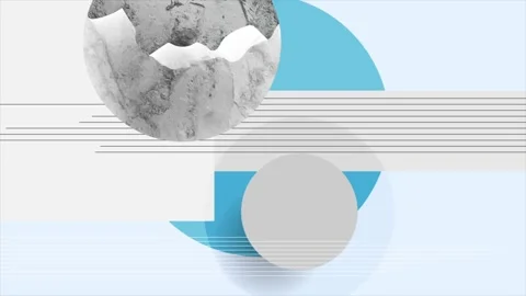 Concept geometric abstract motion design with lines and grunge circle elements Stock Footage 305020596