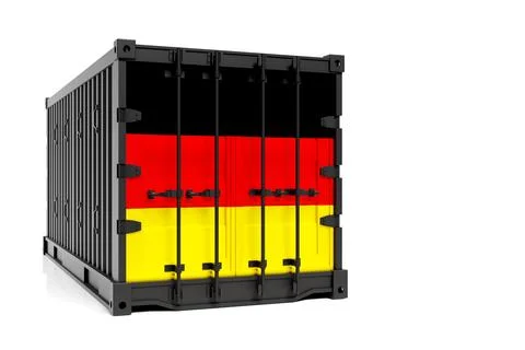 The concept of  Germany export-import, container transporting and national de Stock Illustration