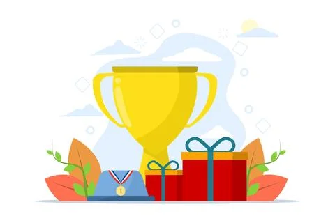 Concept of getting loyalty rewards, bonuses, business rewards. Stock Illustration