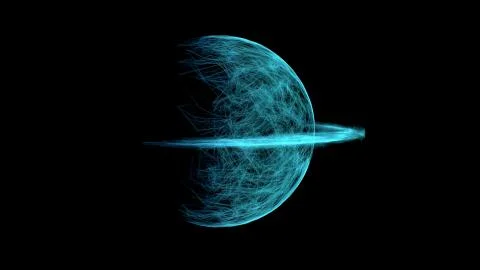 Concept of Giant Ghost planet , Illuminating planet from space. Illustrazione stock