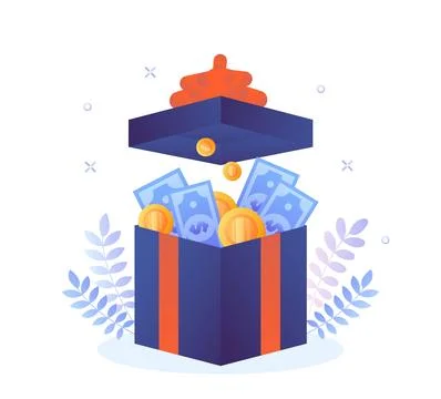 Concept of gift box Illustrazione stock