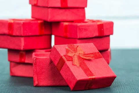 The concept of a gift for a holiday. Stock Photos