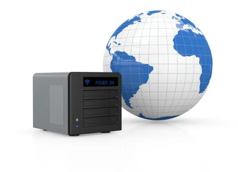 Concept of global access to the data Illustrazione stock