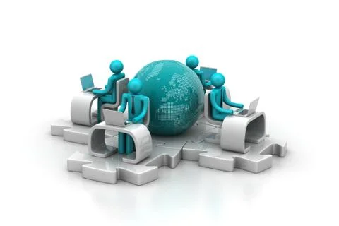 Concept of global business communication Free Stock Illustration