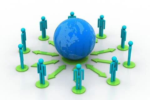 Concept of global business network Free Stock Illustration