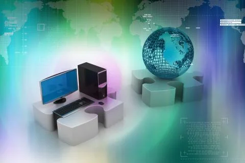 Concept of global connection Stock Illustration