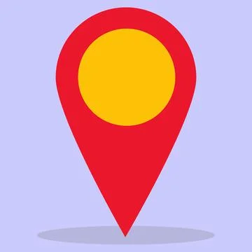 The concept of a global coordinate, a point. Stock Illustration