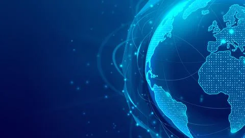 Concept of global digital network Stock Illustration