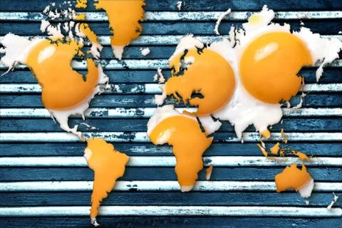 Concept for global warming on the grill Stock Photos