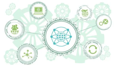 Concept of globalization Stock Illustration