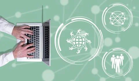 Concept of globalization Stock Photos