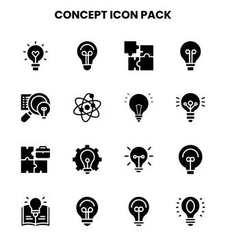 Concept Glyph Bundle Icons Pack イラスト素材