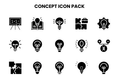 Concept Glyph Graphics Icons Pack イラスト素材