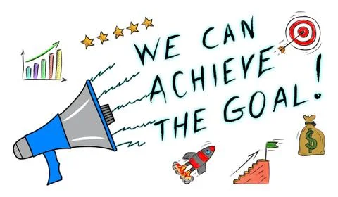 Concept of goal achievement Stock Illustration