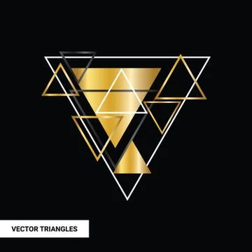 Concept Gold Polygon Dynamic Modern Arts Template Stock Illustration