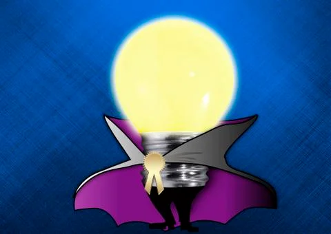 Concept of good idea. lamp lighting. Stock Illustration