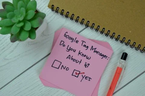 Concept of Google Tag Manager, Do you know about it? Yes Fotos Stock
