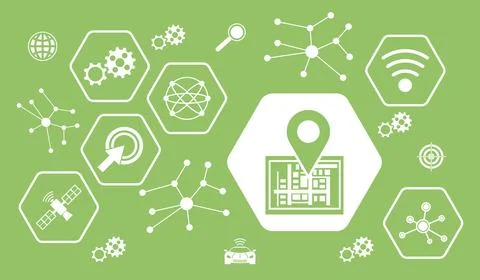 Concept of gps Ilustración de archivo