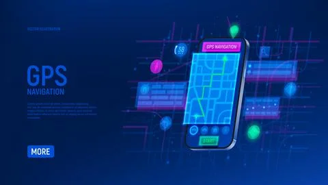 Concept of gps navigation technology Stock Illustration