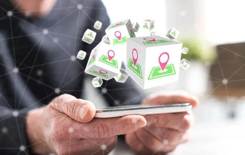 Concept of gps 스톡 사진