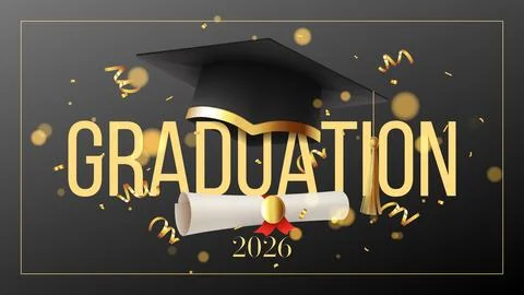 Concept of Graduation Ceremony Banner Stock Illustration