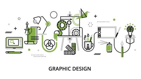 Concept of graphic design Stock Illustration