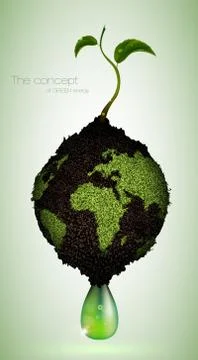 The concept of green energy Stock Illustration