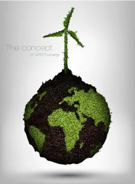 The concept of green energy Stock Illustration