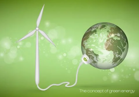 The concept of green energy Stock Illustration
