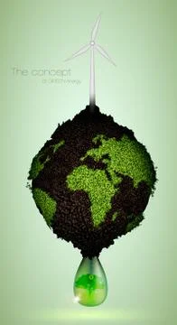 The concept of green energy Stock Illustration