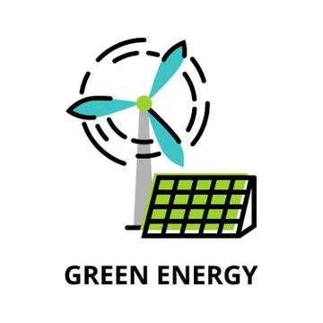 Concept of Green Energy, technologies of future Stock Illustration