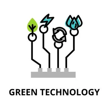 Concept of Green Technology, technologies of future Illustrazione stock
