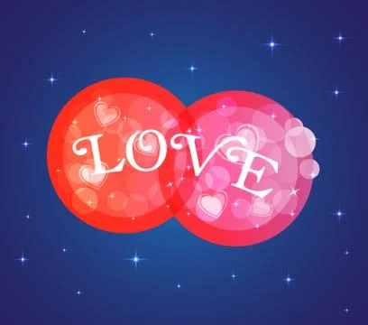 Concept of a greeting card with declaration of love.Design element for a back Stock Illustration