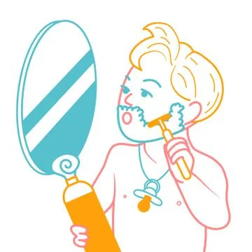 Concept of the growing boy Stock Illustration