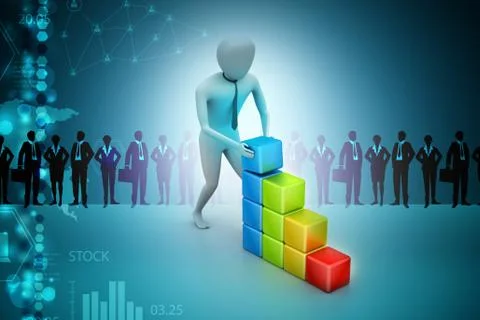 Concept growth of the business Stock Illustration