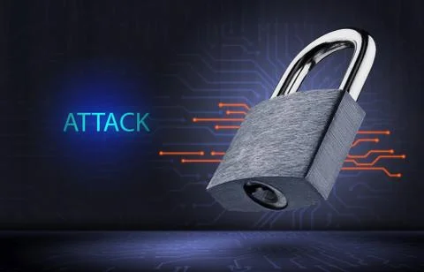 Concept of a hacker attack on information and computer systems. 写真素材