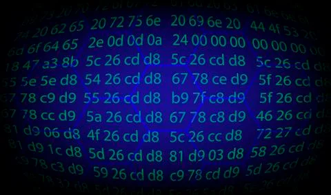 The concept of hacker attacks on the Internet. Illustrazione stock