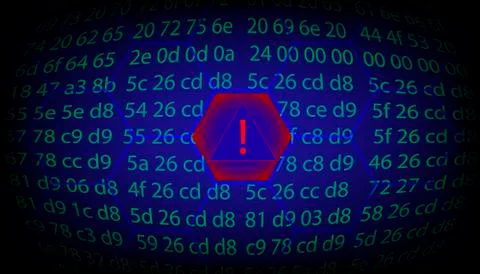 The concept of hacker attacks on the Internet. Stock Illustration