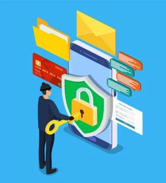 Concept of hacking. Stockillustratie