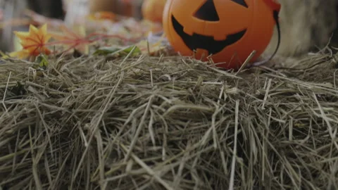 Concept Halloween Pumpkins. Pumpkin doll happy the night of Ghost Festival. Vidéo 141928168