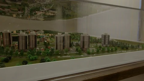 The concept of hand made layout of city development Stock Footage 102027101