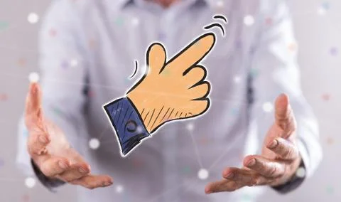 Concept of hand pointer Stock Photos