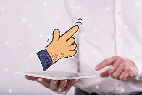 Concept of hand pointer Stock Photos