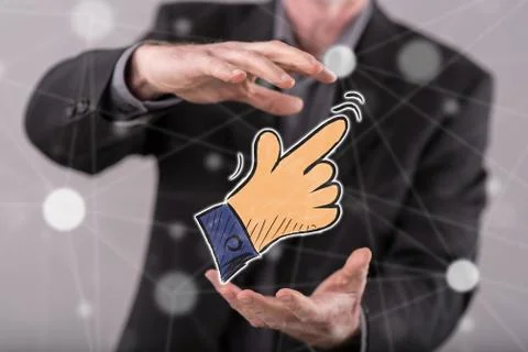 Concept of hand pointer Stock Photos